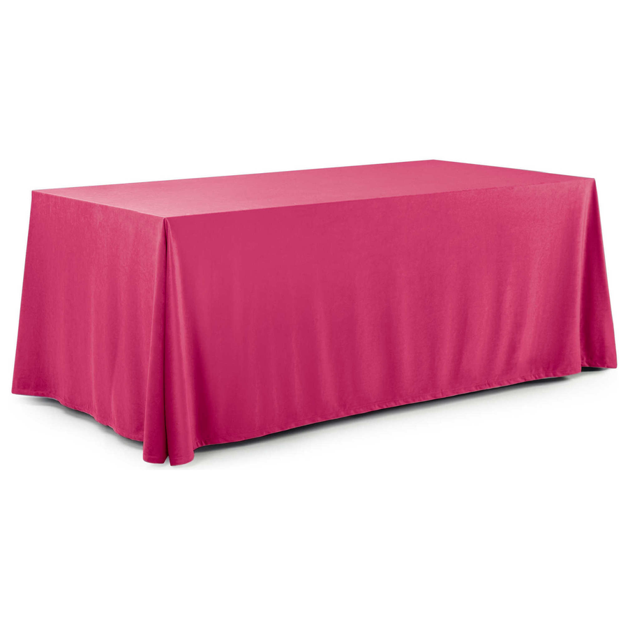 Скатерть прямая широкая бархатная малиновая - Фото миниатюра 1