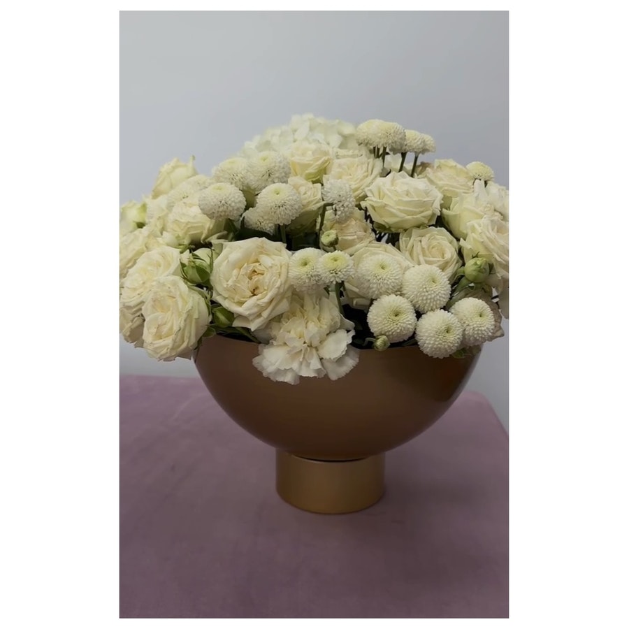 Ваза «Базено» золотая - Фото миниатюра 2