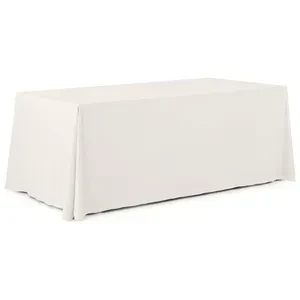 Скатерть прямая широкая бархатная молочная - Фото 1