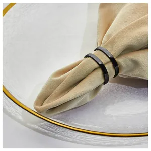 Кольцо для салфетки «Оскар» черное - Фото 2