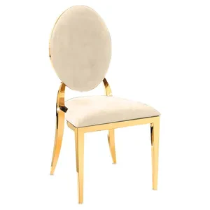 Стул «Вашингтон» золотой, кремовые подушки из бархата