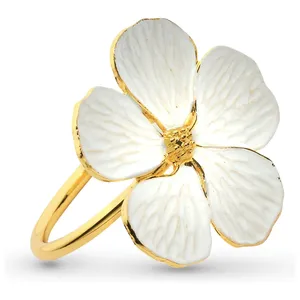 Кольцо для салфетки «Мишель» белое