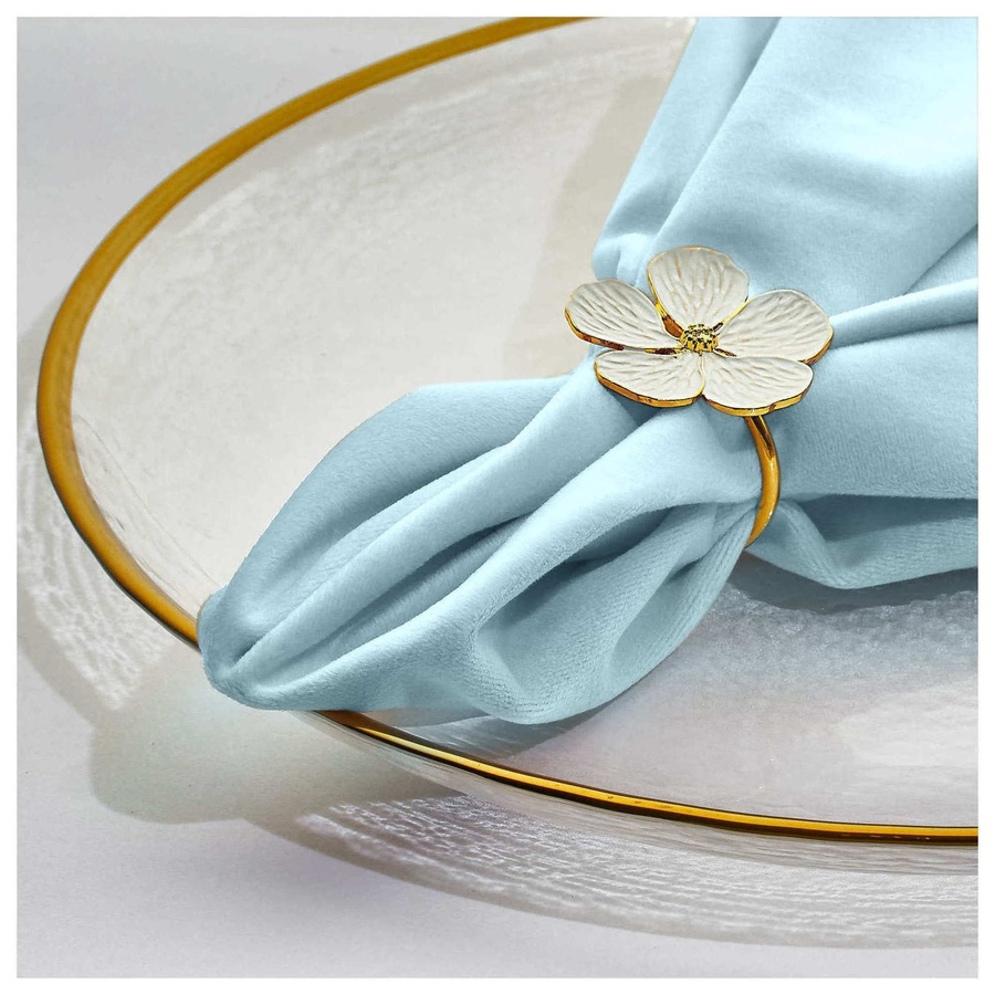 Салфетка бархатная небесная - Фото миниатюра 3