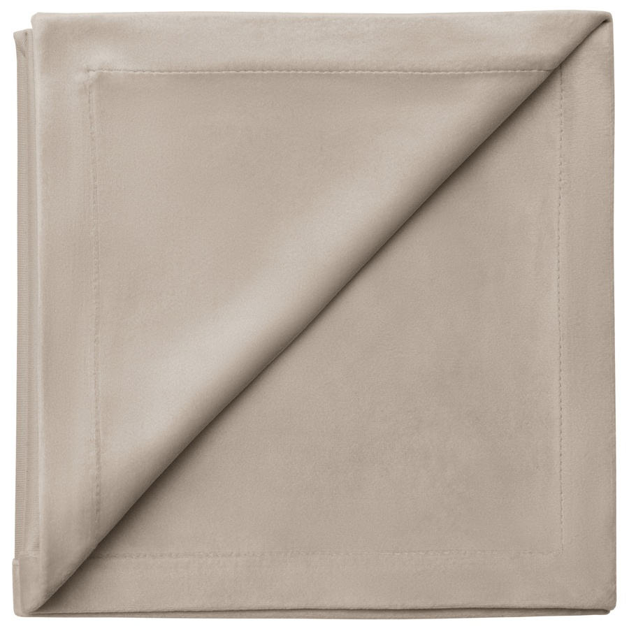 Салфетка бархатная серо-бежевая - Фото миниатюра 1