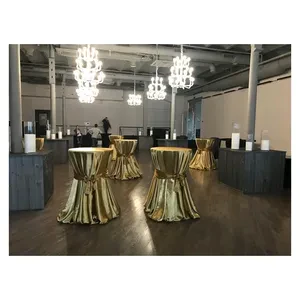 Скатерть круглая золотая - Фото 2