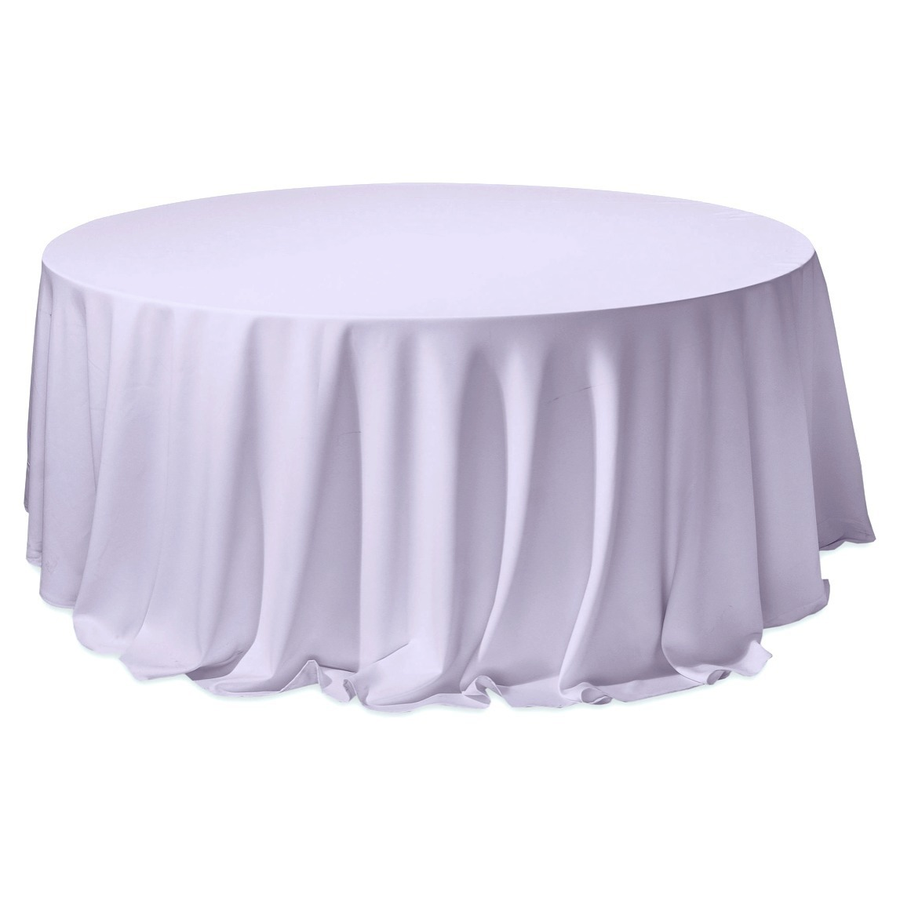 Скатерть круглая из матина пастельно-сиреневая - Фото миниатюра 1