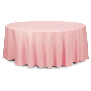Скатерть круглая габардин розовая