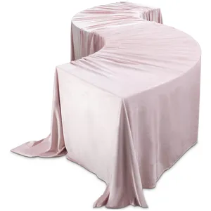 Скатерть прямая широкая бархатная бордовая - Фото 3