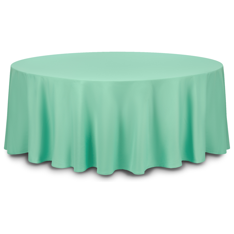 Скатерть круглая габардин мятная - Фото миниатюра 1