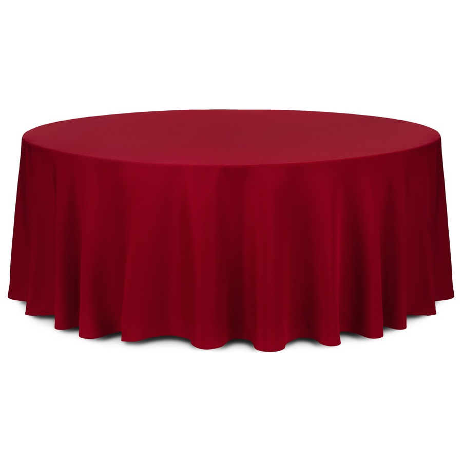 Скатерть круглая габардин винная - Фото миниатюра 1