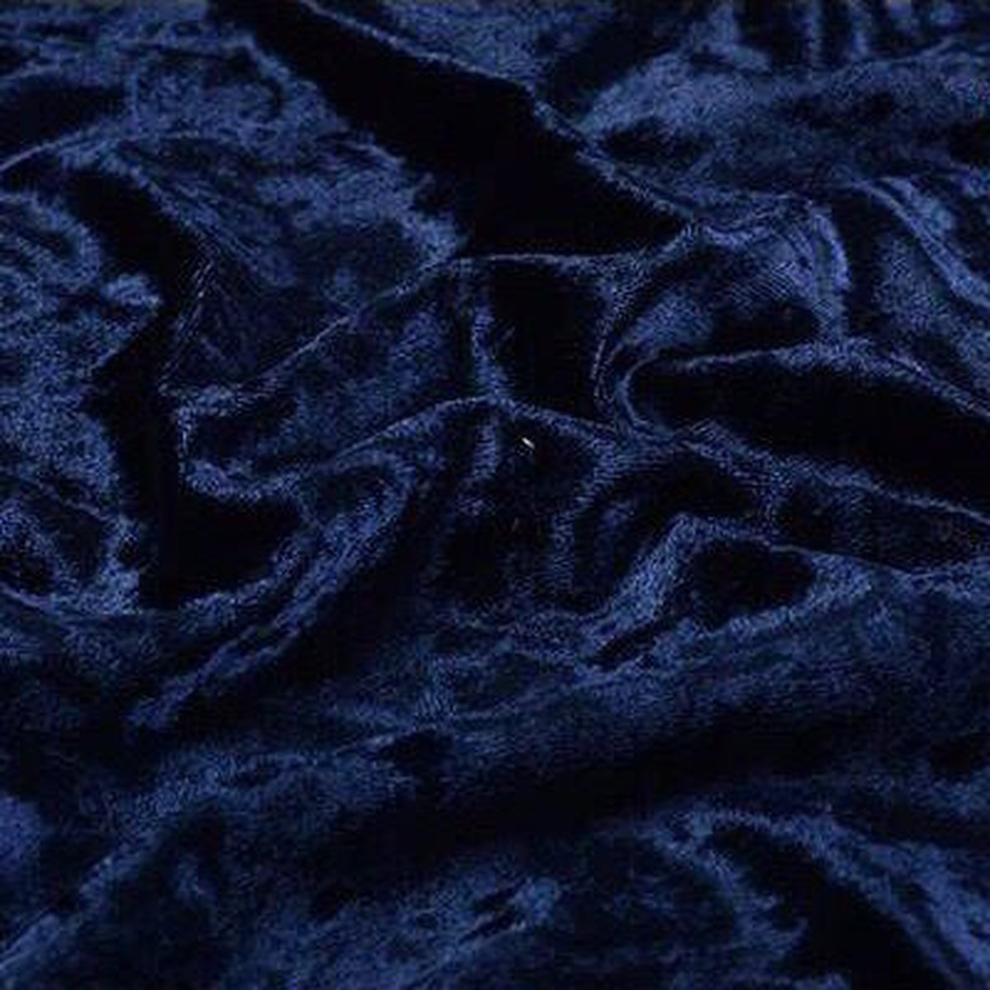 Скатерть прямоугольная, синий мраморный бархат - Фото миниатюра 2