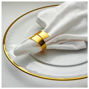 Кольцо для салфетки «Мади» золотое - Фото 2