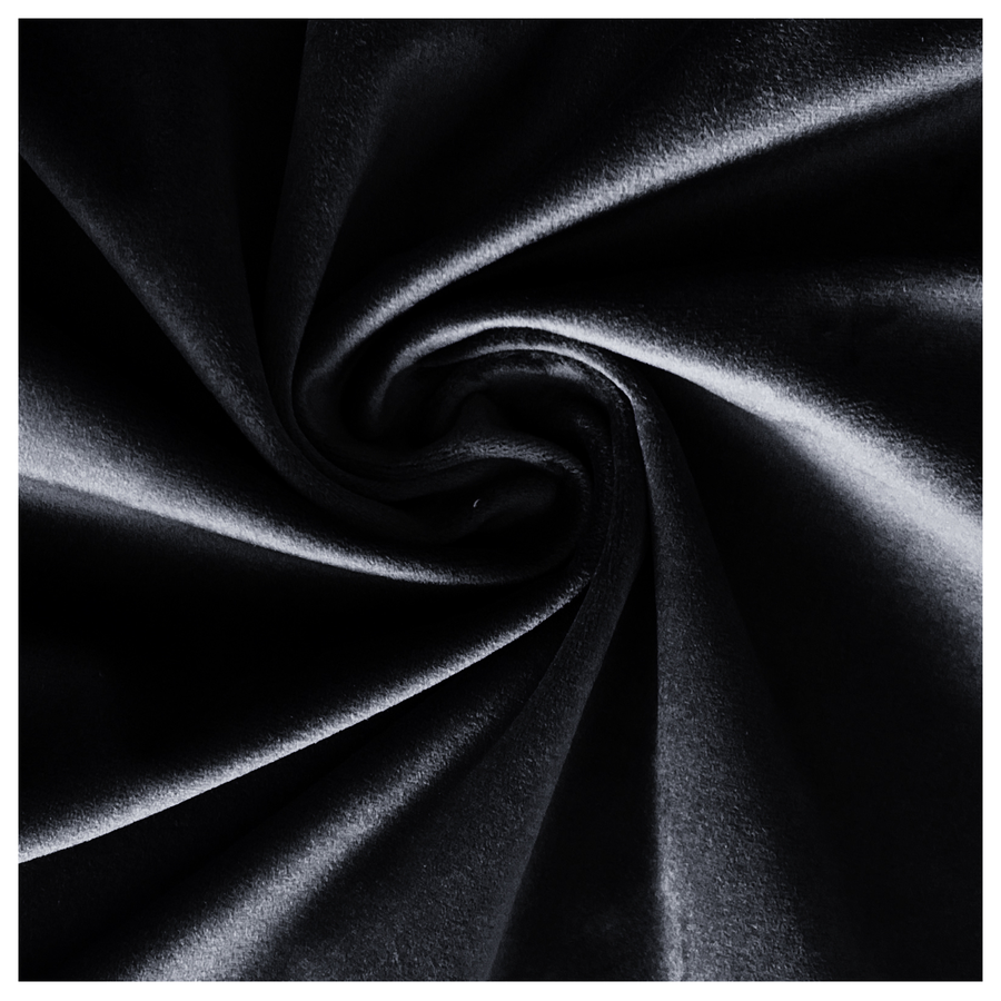 Скатерть круглая бархатная черная - Фото миниатюра 2