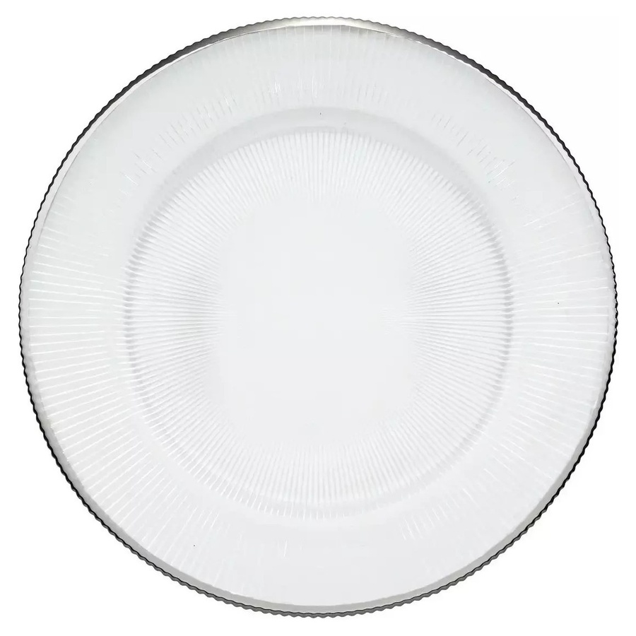 Подстановочная тарелка «Фере» с серебряным кантом - Фото миниатюра 1