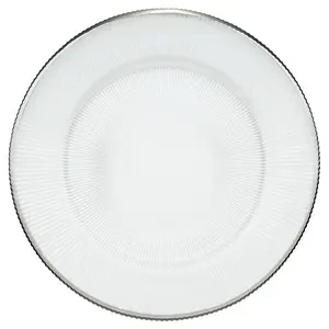 Подстановочная тарелка «Фере» с серебряным кантом - Фото 1