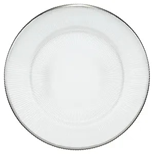Подстановочная тарелка «Фере» с серебряным кантом