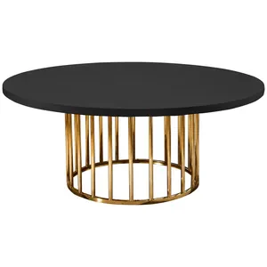 Стол «Арис» круглый, столешница бархат черный