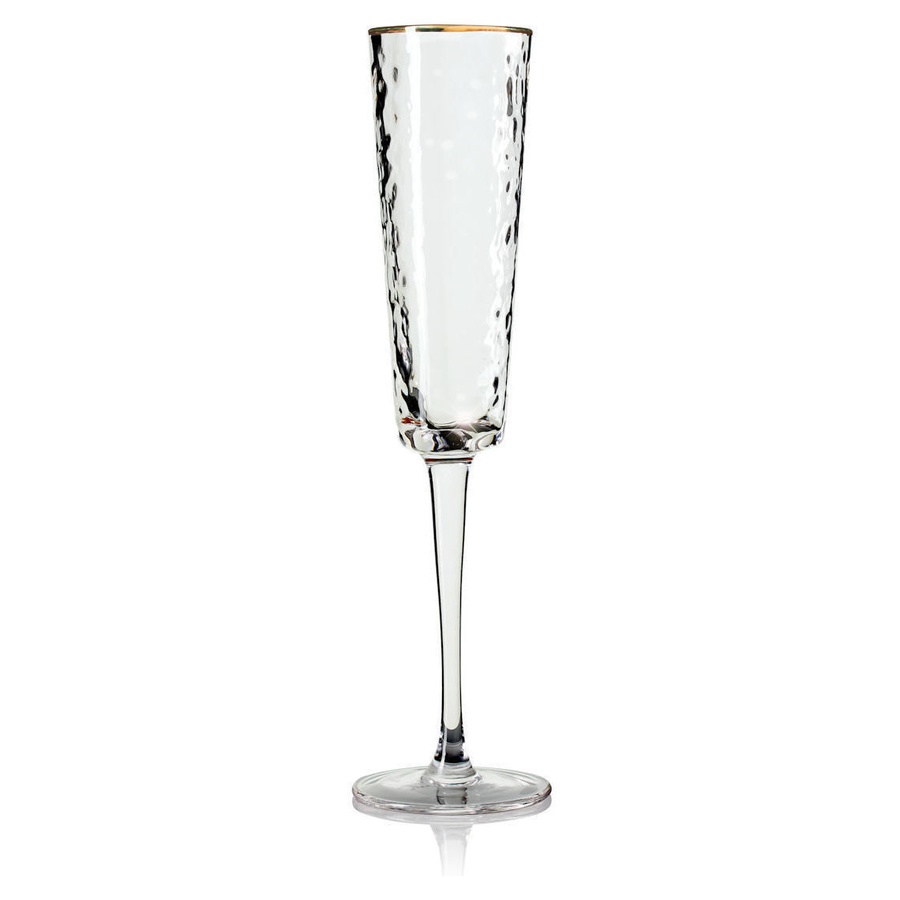 Бокал "Эванс" для шампанского с золотой каймой 180 мл. - Фото миниатюра 1