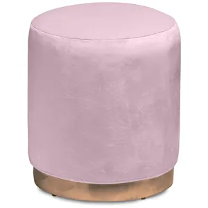 Пуф «Круг» золотой, пыльно-лавандовый бархат
