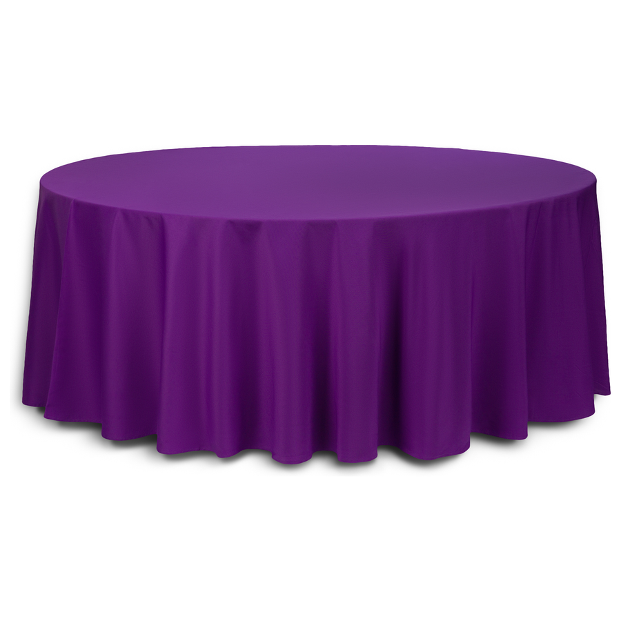Скатерть круглая габардин сиреневая - Фото миниатюра 1