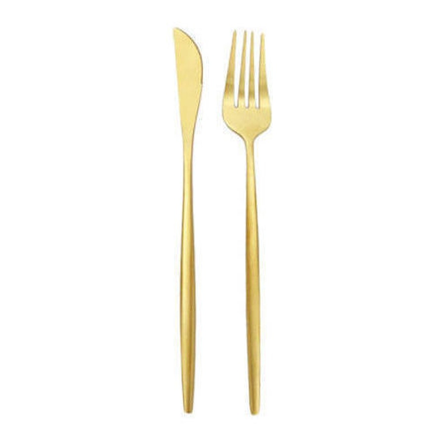 Набор «Имс» матовое золото из двух предметов - Фото миниатюра 1