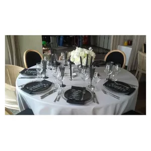 Скатерть прямоугольная габардин светло-серая - Фото 2