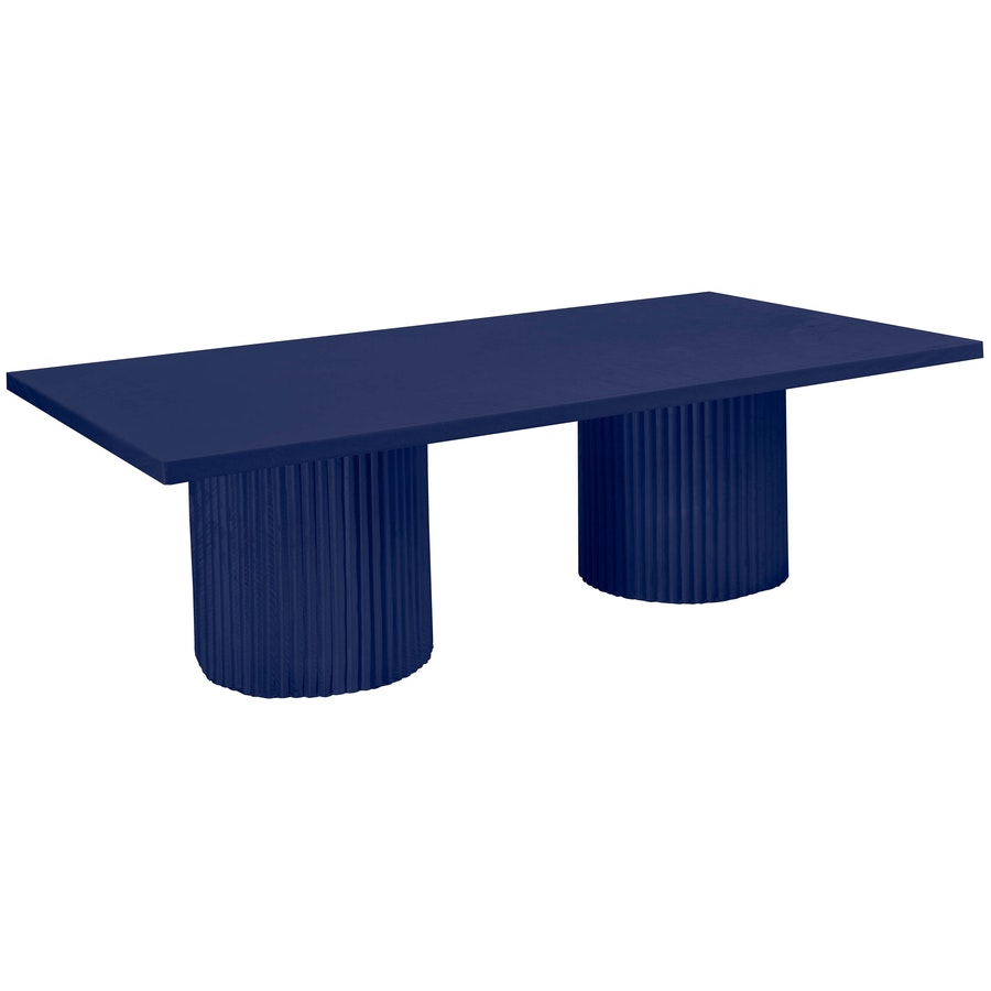Стол «Арис» прямой, бархат темно-синий - Фото миниатюра 1