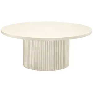 Стол «Арис» круглый, бархат молочный