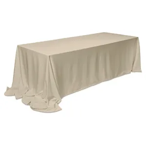 Скатерть прямая широкая из матина пастельно-телесная