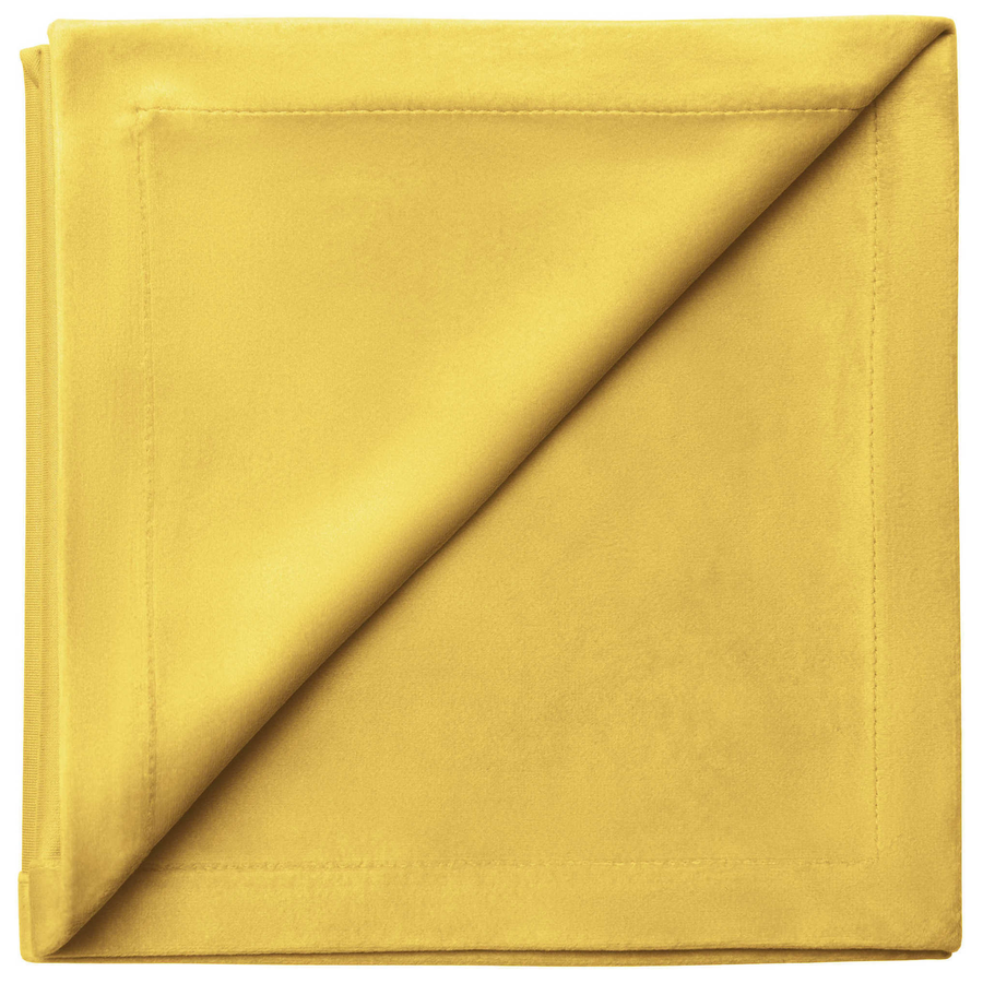 Салфетка бархатная желтая - Фото миниатюра 1