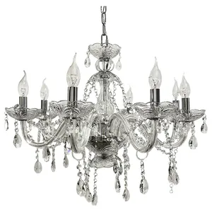 Люстра подвесная 8-мирожковая серебро