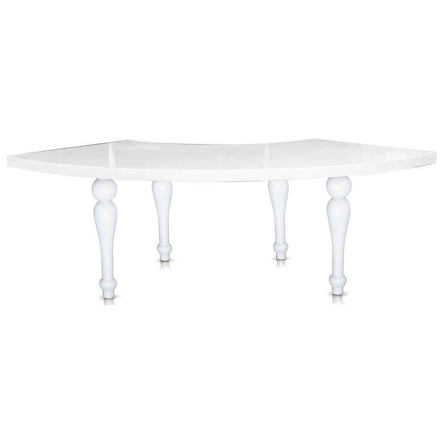 Стол «Змейка» 1 часть с белыми ножками - Фото миниатюра 1