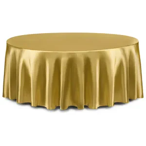 Скатерть круглая золотая - Фото 1