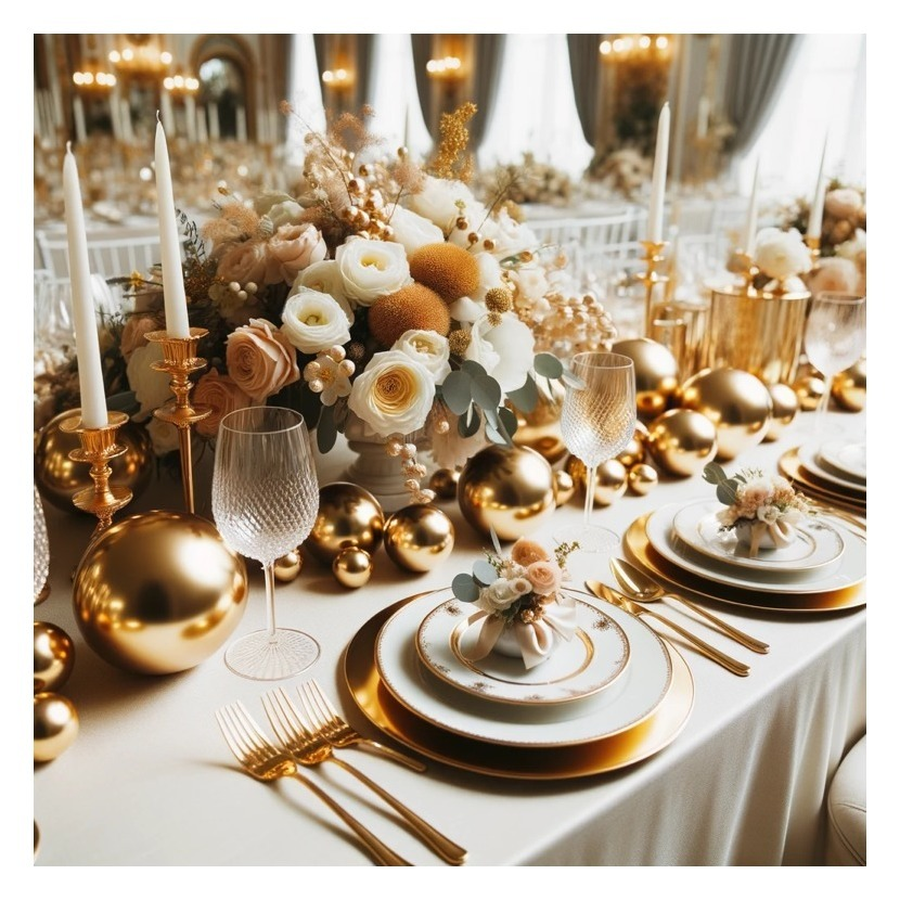 Набор настольной скульптуры «шары Фамилия» золотые - Фото миниатюра 3