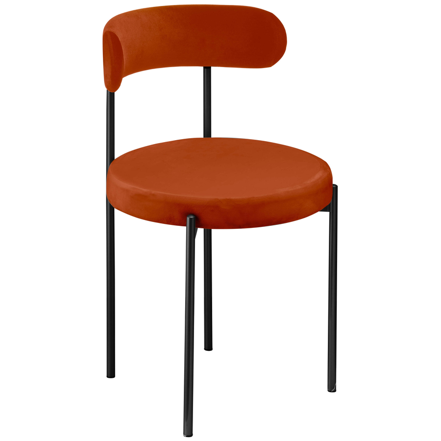 Стул «Лира» черный, терракотовый бархат - Фото миниатюра 1