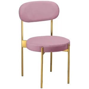 Стул «Тотем» золотой, розовый бархат