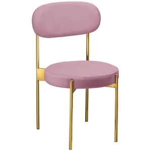 Стул «Тотем» золотой, розовый бархат