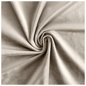 Скатерть круглая бархатная серо-бежевая - Фото 2