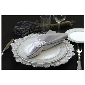 Подстановочная тарелка «Коралл» серебряная - Фото 2