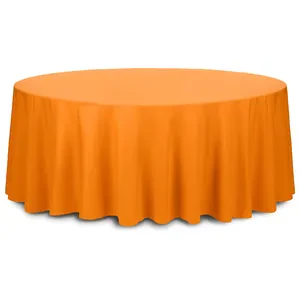 Скатерть круглая габардин оранжевая