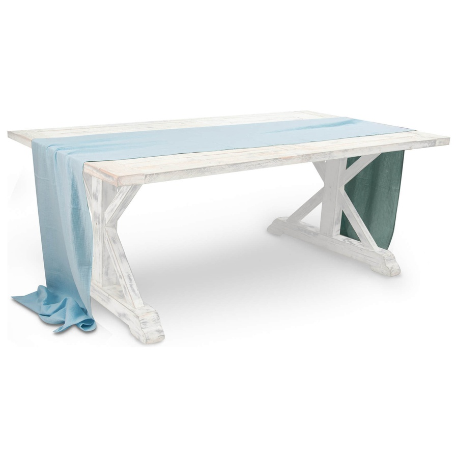 Раннер из муслина небесный - Фото миниатюра 1