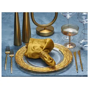 Салфетка бархатная горчичная - Фото 3