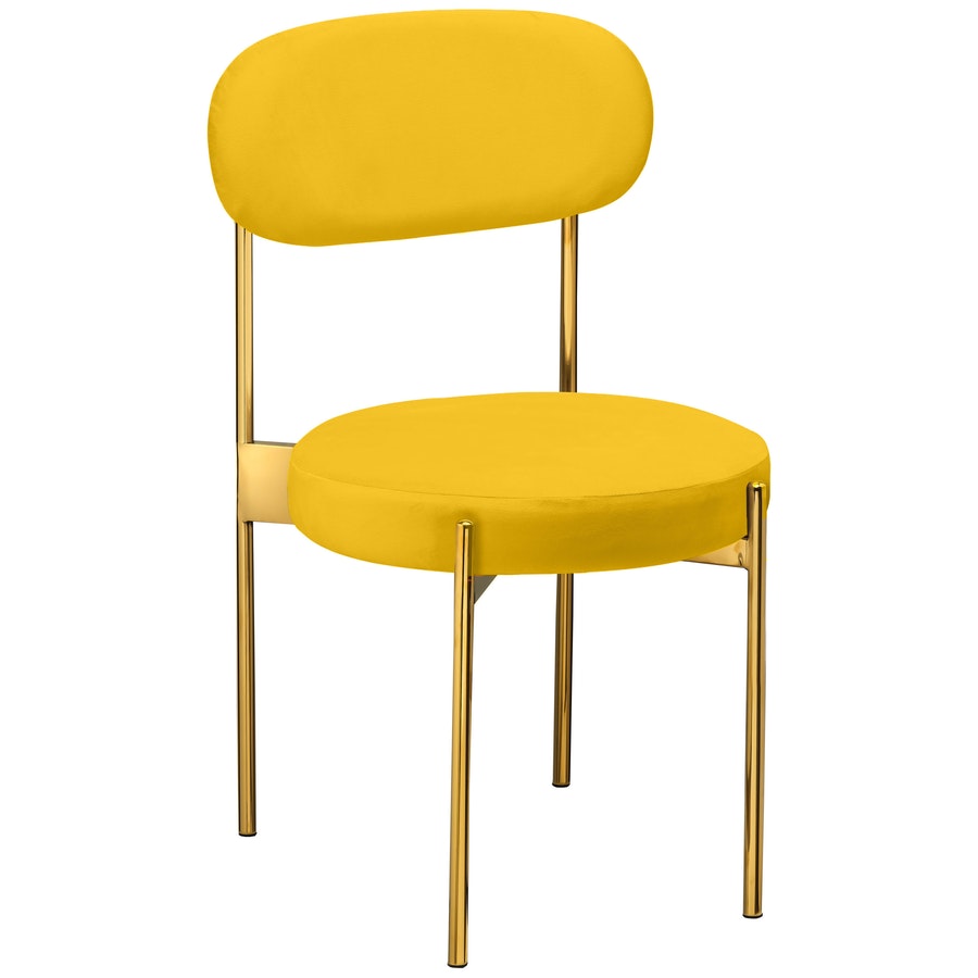 Стул «Тотем» золотой, желтый бархат - Фото миниатюра 1
