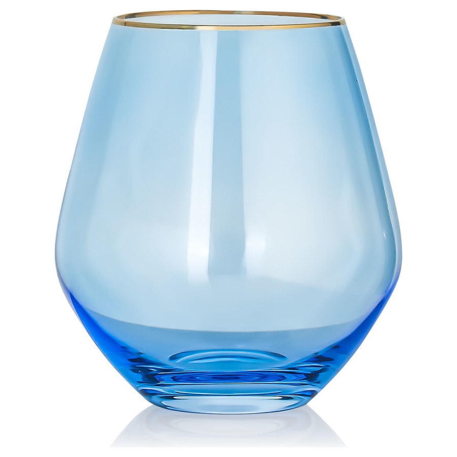 Стакан «Санко» голубой с золотым кантом - Фото миниатюра 1