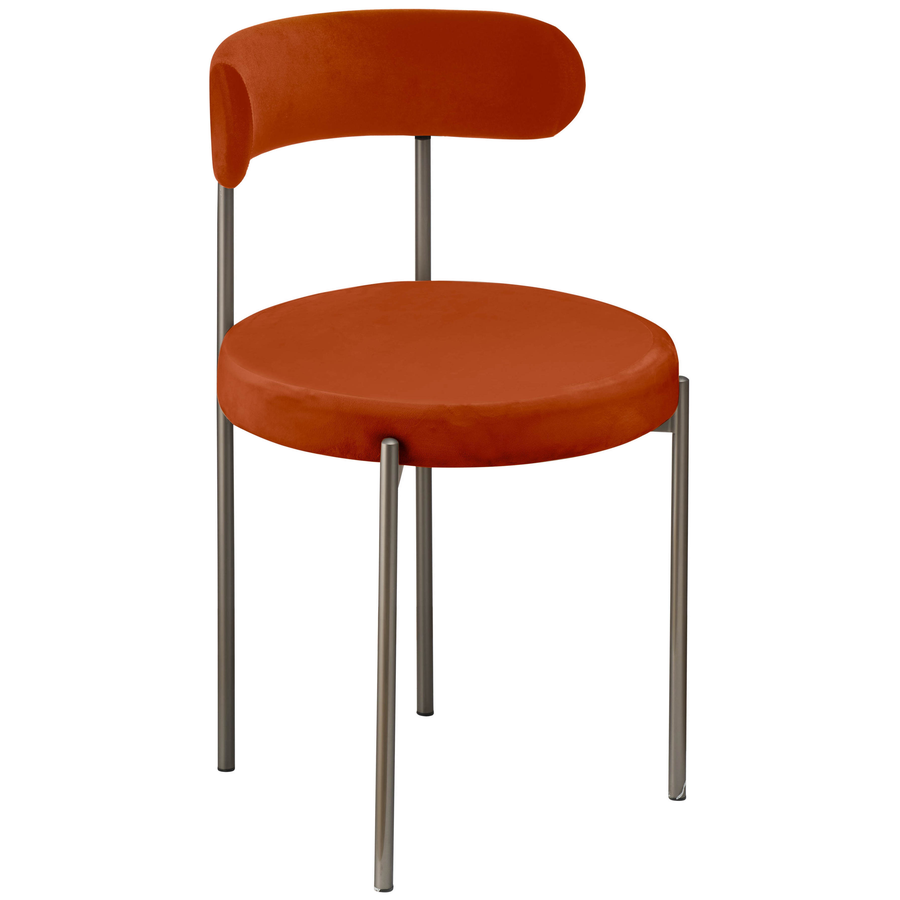 Стул «Лира» графитовый, терракотовый бархат - Фото миниатюра 1