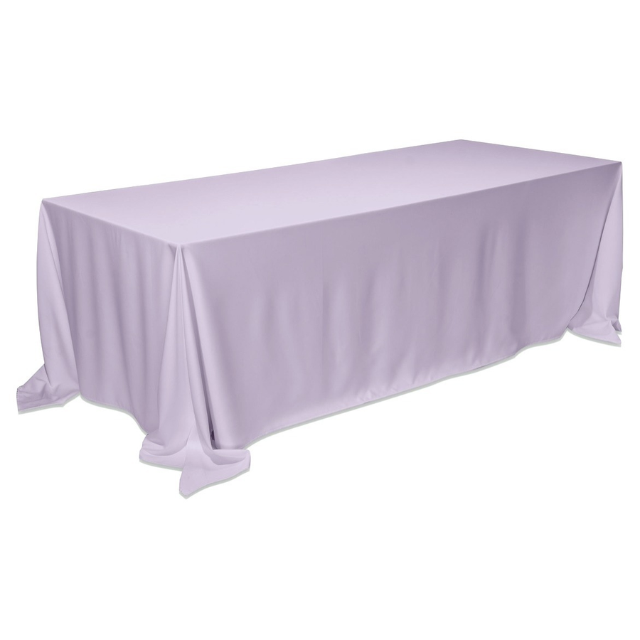Скатерть прямая широкая из матина пастельно-сиреневая - Фото миниатюра 1