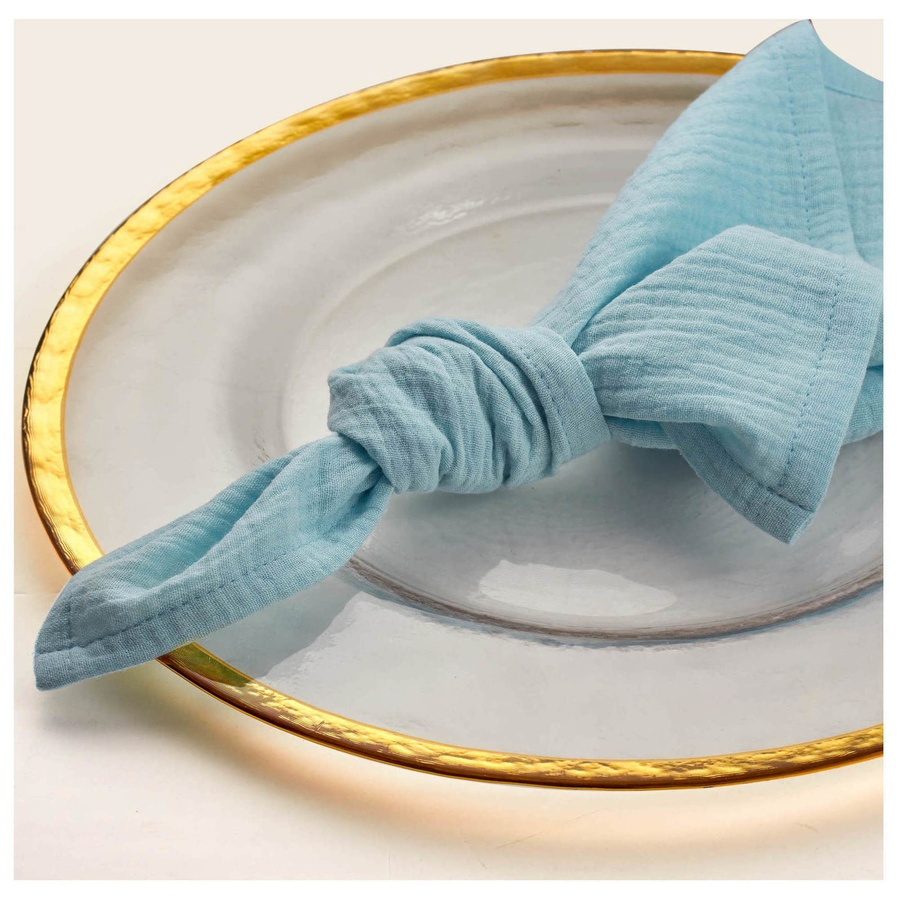 Салфетка из муслина небесная - Фото миниатюра 3