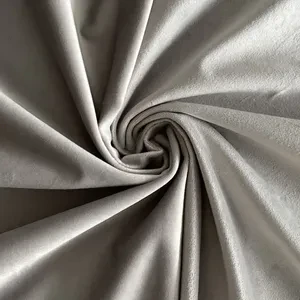 Скатерть круглая бархатная светло-серая - Фото 3