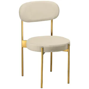 Стул «Тотем» золотой, сливочно-молочный бархат
