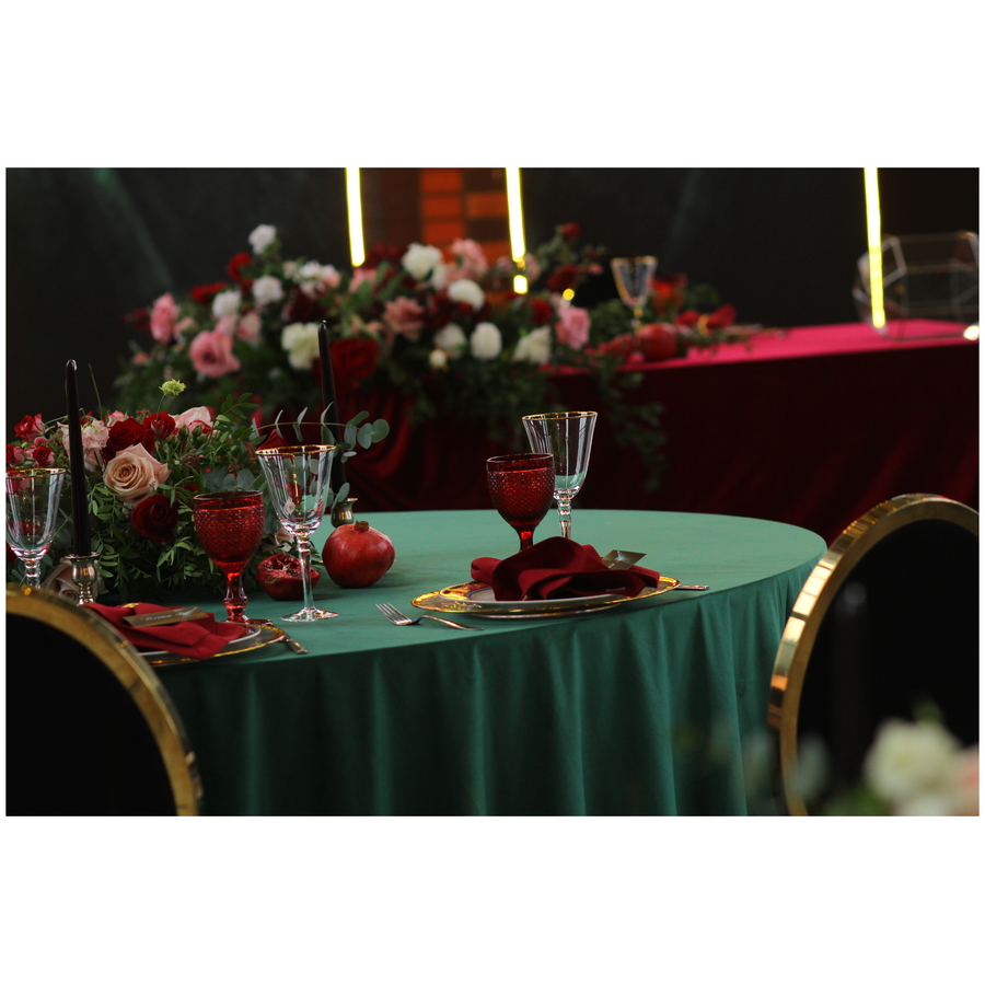 Скатерть прямоугольная габардин малахитовая - Фото миниатюра 2